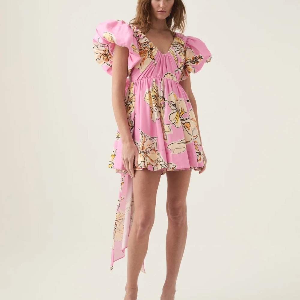Aje Greta Bow Back Mini Dress